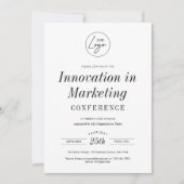 Conference Event Minimalist Logo Workshop Business Kaart (Voorkant)