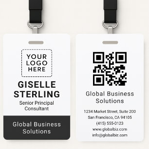 Conference ID Kaart QR Code Naam Tag Business Badge