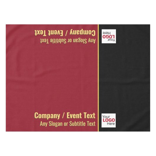 Conference of Trade Show DIY Rood & Zwart Merk Tafelkleed (Voorkant (Horizontaal))