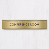Conference room metallic faux gold background deurbordje (Voorkant)