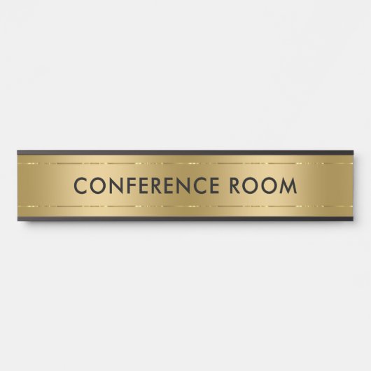 Conference room metallic faux gold background deurbordje (Voorkant)