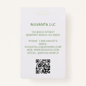 Conference Zakelijk Bedrijfsevenement Groene Foto Badge (Achterkant)