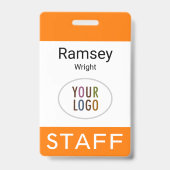 Conferentie Pas Badge Plastic Evenement Personeel (Voorzijde)