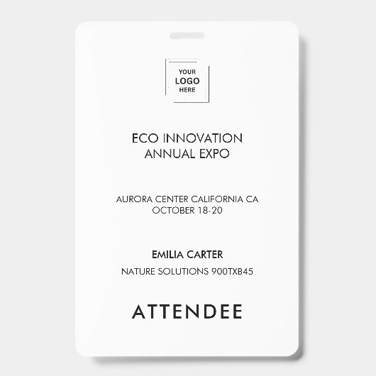 Conferentie QR-schema evenemententoegang ontwerp Badge (Voorzijde)