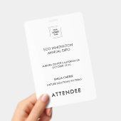 Conferentie QR-schema evenemententoegang ontwerp Badge (Handheld)