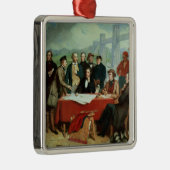 Conferentie van ingenieurs bij de Brug van Britann Metalen Ornament (Rechts)