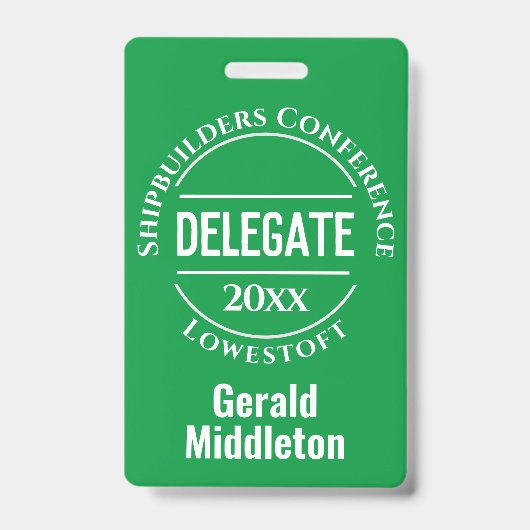 Conferentiedelegatembadge Badge (Voorzijde)