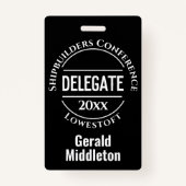 Conferentiedelegatiebadge Badge (Voorkant)
