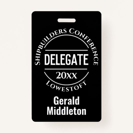 Conferentiedelegatiebadge Badge (Achterkant)