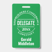 Conferentiedelegatiebadge Badge (Back)
