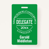 Conferentiedelegatiebadge Badge (Achterkant)