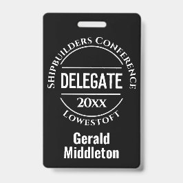 Conferentiedelegatiename tag badge