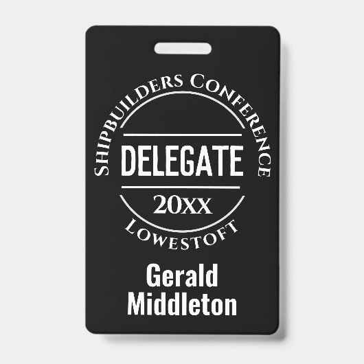 Conferentiedelegatiename tag badge (Voorzijde)