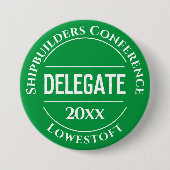 Conferentiedelegatienbadge knop ronde button 7,6 cm (Voorkant)