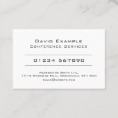 Conferentiediensten met foto van de houder visitekaartje (Achterkant)