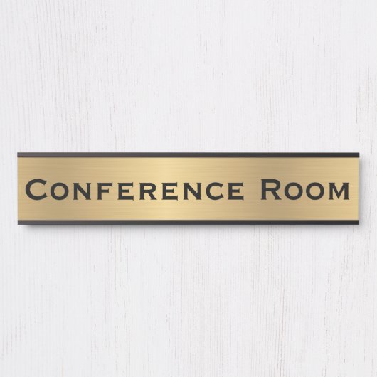 Conferentiekamer Faux Gold Kantoor Deurbord Deurbordje (Voorkant)