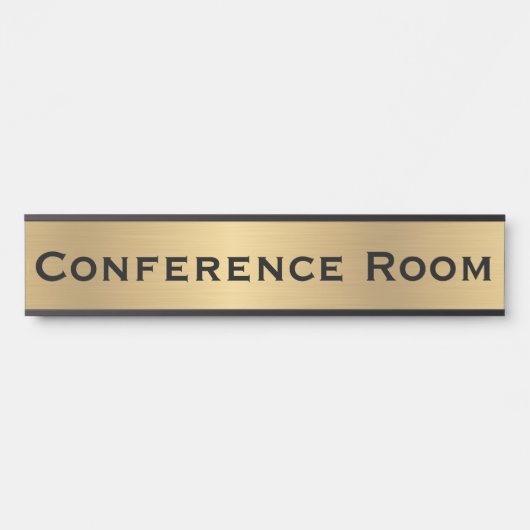 Conferentiekamer Faux Gold Kantoor Deurbord Deurbordje (Voorkant)