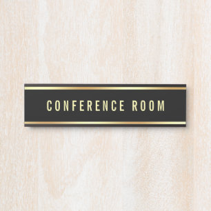 Conferentieruimte tekst Sjabloon Deurbordje