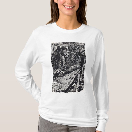 "Confess!", india inkttekening T-shirt (Voorkant)