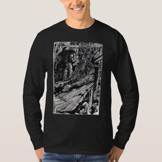 "Confess!", india inkttekening T-shirt (Voorkant)
