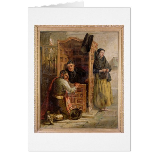 Confession, 1862 (olie op canvas) (Voorkant)