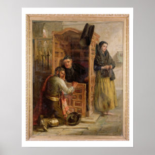 Confession, 1862 (olie op canvas) poster