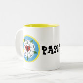 Confessionele Lutheran-Mok - Papistische tranen Tweekleurige Koffiemok (Voorkant links)