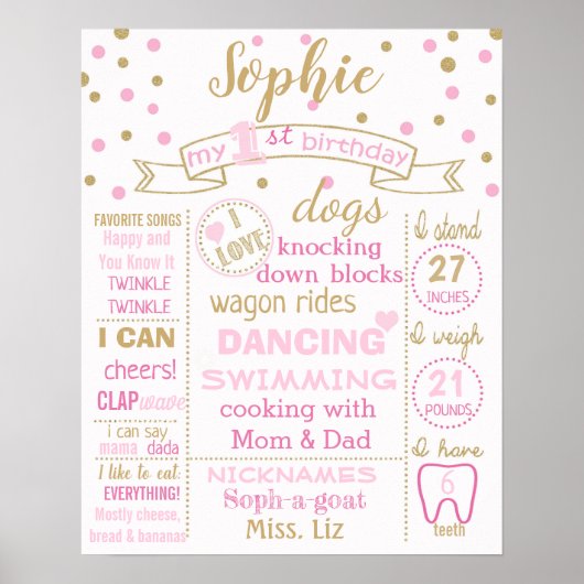 Confetti 1e poster van het eerste bord van Birthda (Voorkant)