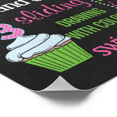 Confetti 3rd Birthday Party chalkboard poster (Hoek)