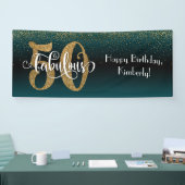 Confetti 50 & Fabulous Birthday Blauwgroen + Black Spandoek (Beurs)