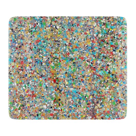 Confetti 6 x 7 Deco glassnijplank Snijplank (Voorkant)