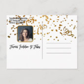 Confetti Aangepast Afstuderen Aangepaste foto opsl Aankondigingskaart (Achterkant)