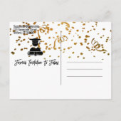 Confetti Aangepaste foto Afstuderen Opslaan Datum Aankondigingskaart (Achterkant)