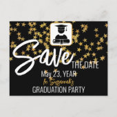 Confetti Aangepaste foto Afstuderen Opslaan Datum Aankondigingskaart (Voorkant)