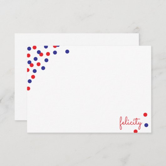 Confetti - Aangepaste notitiekaarten (Voorkant / Achterkant)