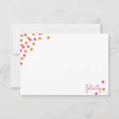 Confetti - Aangepaste notitiekaarten (Voorkant)