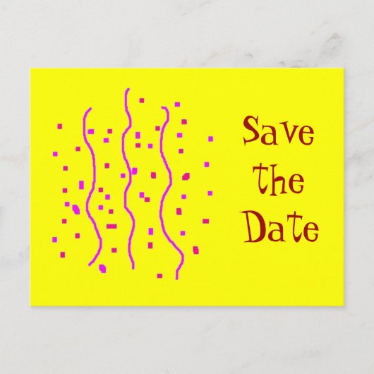 Confetti, Aankondigingskaart (Voorkant)