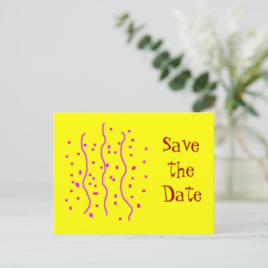 Confetti, Aankondigingskaart (Staand voorkant)