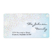 Confetti-adreslabel Etiket (Voorkant)