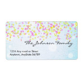 Confetti-adreslabel Etiket (Voorkant)