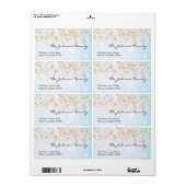 Confetti-adreslabel Etiket (Full Sheet)