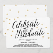 Confetti Afstudeerder | Uitnodiging tot Afstuderen (Voorkant / Achterkant)