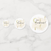 Confetti Baby shower Neutral Twin Storks (Achterkanten)