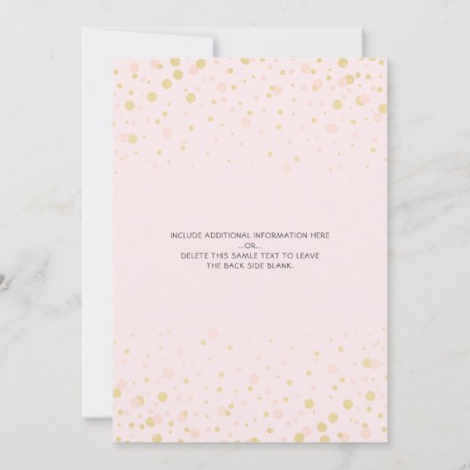 Confetti-Baby shower op roze autoballonnen Kaart (Achterkant)