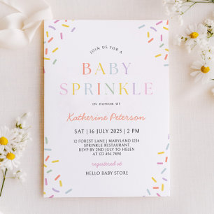 Confetti Baby Sprinkle Uitnodiging