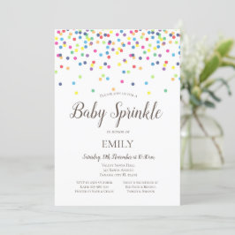 Confetti Baby Sprinkle Uitnodiging - Baby shower