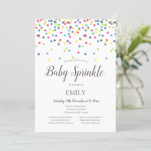 Confetti Baby Sprinkle Uitnodiging - Baby shower