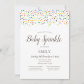 Confetti Baby Sprinkle Uitnodiging - Baby shower (Voorkant)