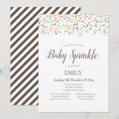 Confetti Baby Sprinkle Uitnodiging - Baby shower (Voorkant / Achterkant)