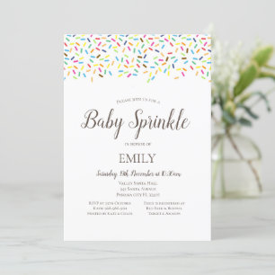 Confetti Baby Sprinkle Uitnodiging - Baby shower